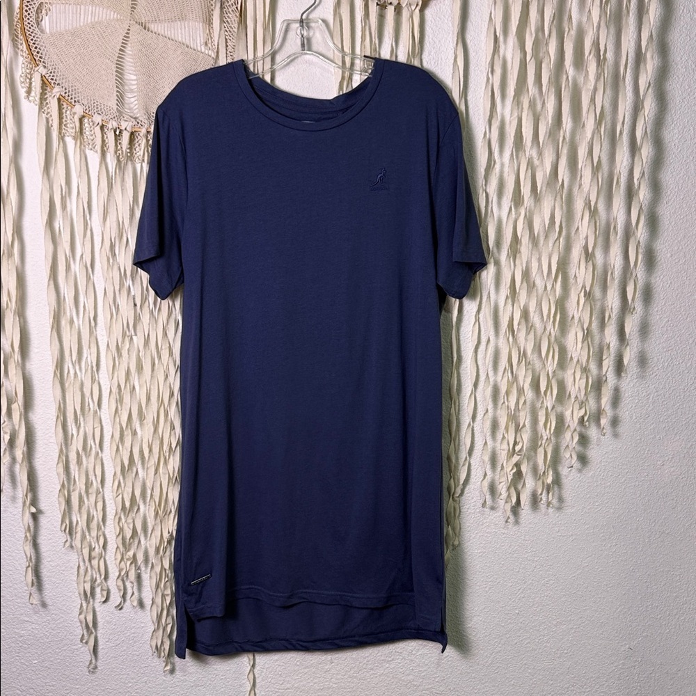 Kangol NWT Navy Blue Short Sleeve Cotton Modal T-Shirt Dress Size M - Picture 1 of 8